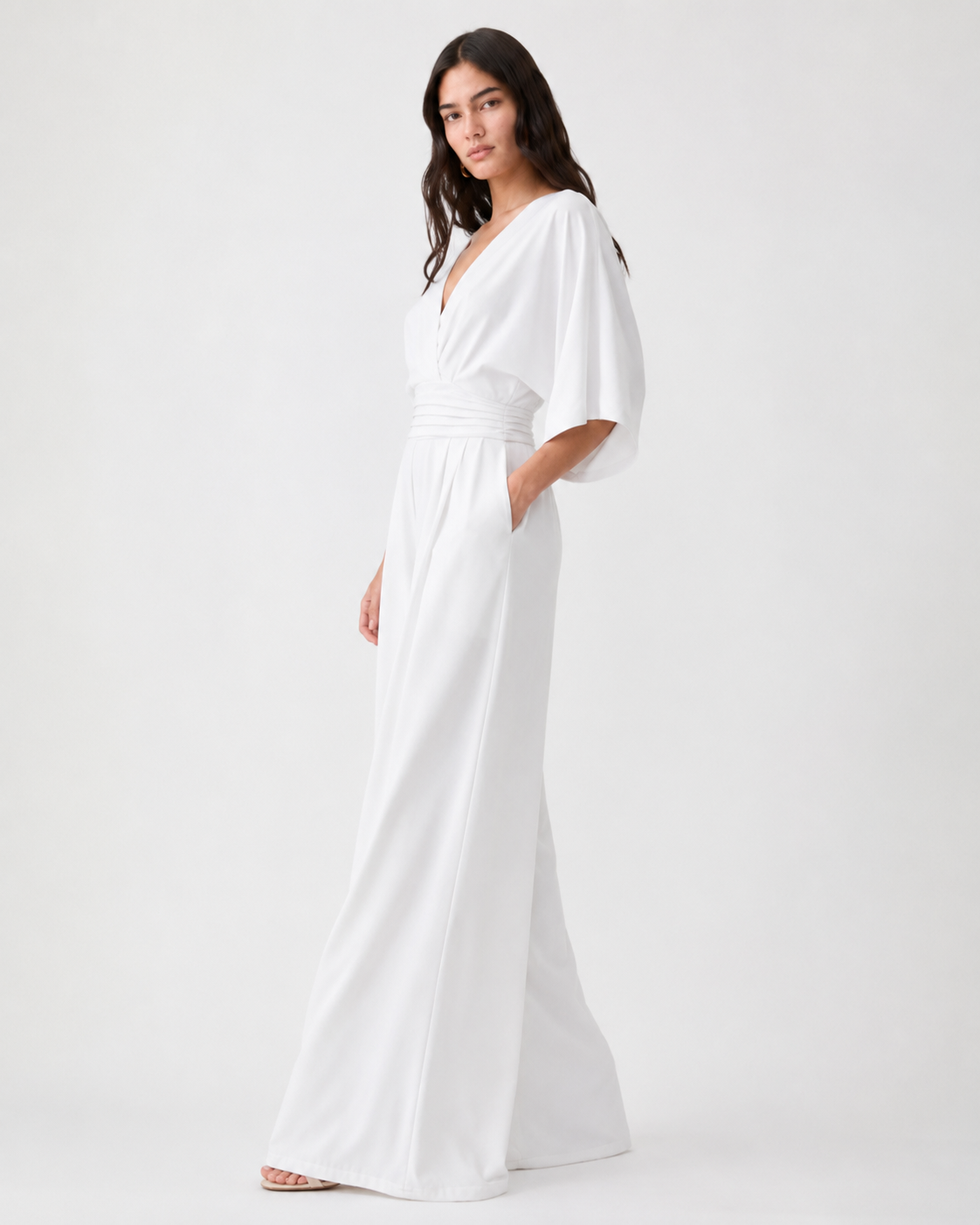 Women's Jumpsuit V-neck Solid Color Summer Trendy Fashion Short-sleeved Street Casual Jumpsuit Suit For Women Clothing