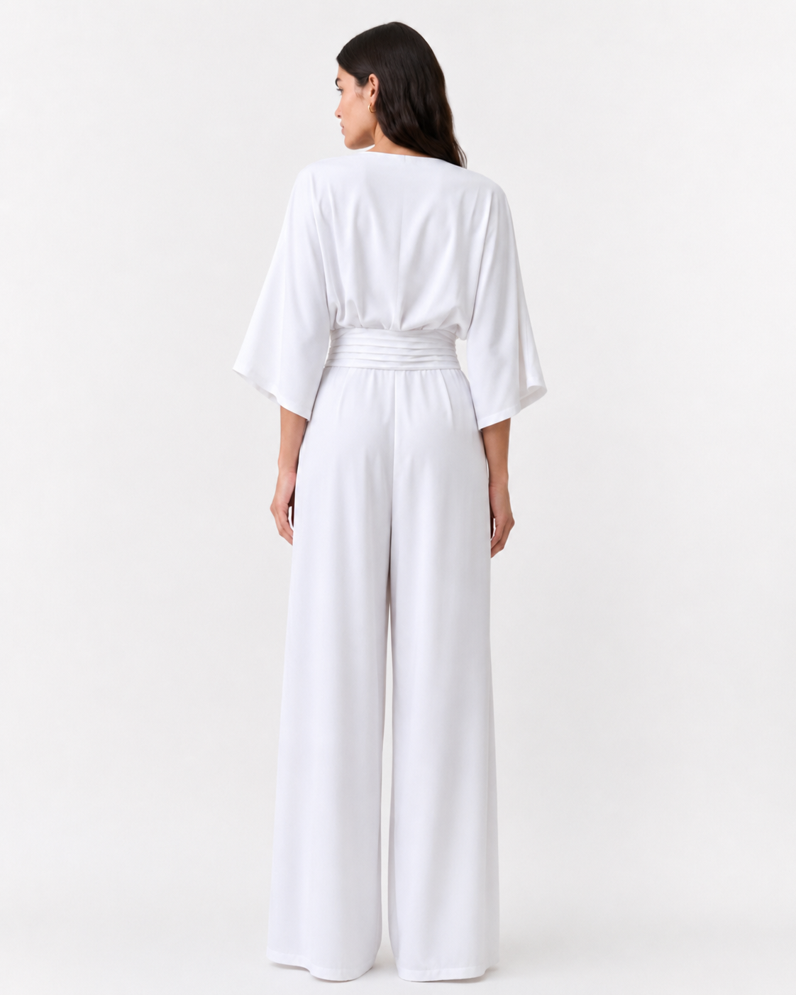 Women's Jumpsuit V-neck Solid Color Summer Trendy Fashion Short-sleeved Street Casual Jumpsuit Suit For Women Clothing