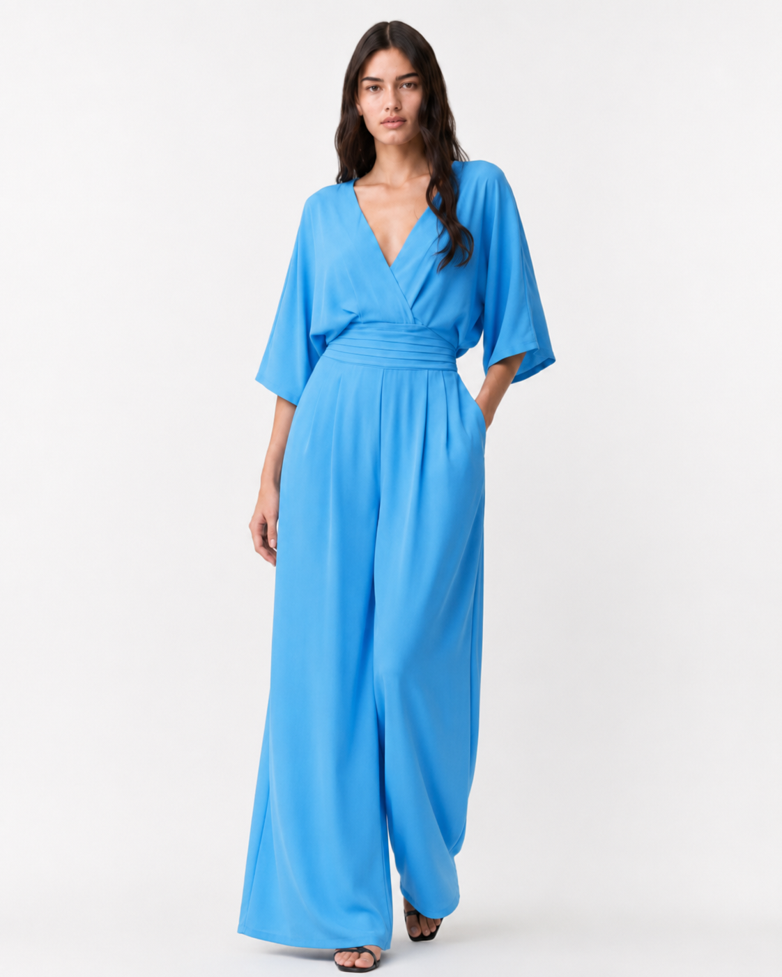 Women's Jumpsuit V-neck Solid Color Summer Trendy Fashion Short-sleeved Street Casual Jumpsuit Suit For Women Clothing