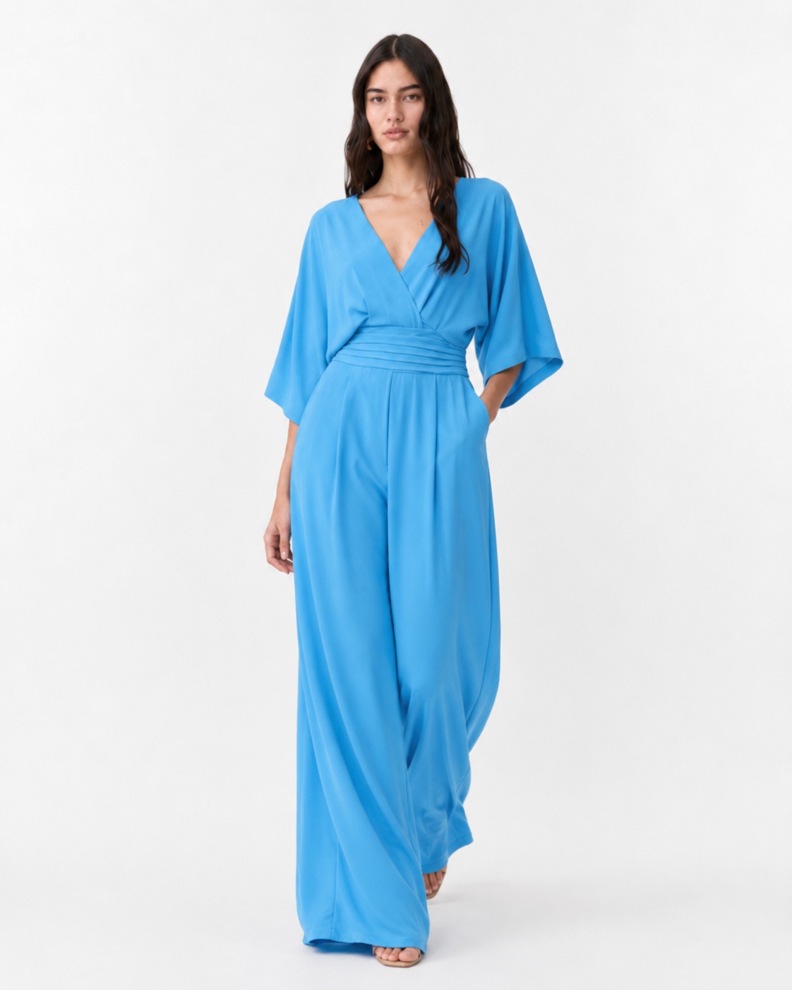 Women's Jumpsuit V-neck Solid Color Summer Trendy Fashion Short-sleeved Street Casual Jumpsuit Suit For Women Clothing